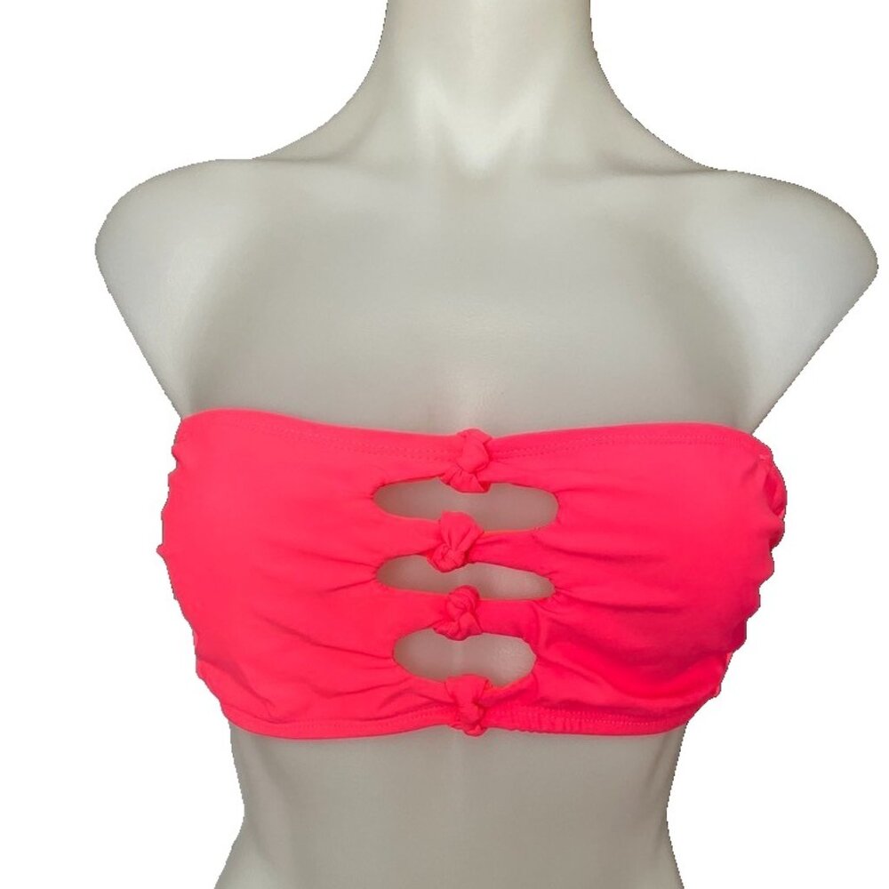 So size L Junior Swim Knot front Bandeau Top Large FLAWED